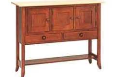 Our Amish crafted 3 door buffet cabinet is seen here. This one has a custom finish on the top.