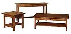 All 3 of these Spring Hill occasional tables can be made in the open style or the cabinet style.