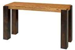 Shown here is our 17 x 55 inch sofa table with the metal legs. A must have to go with its other occasional pieces.