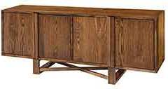 This is a 4 door, 72" wide custom Oak tv stand on an Oak base.