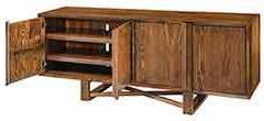 Custom Amish built 4 door 72" wide tv stand. Adjustable shelves abound in this piece.