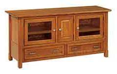 Here is a custom Amish built 18 x 60 Quarter Sawn Oak tv stand.