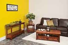 Here we are showing the West Lake occasional table set that is open all the way around. Open or cabinet styles are both available.