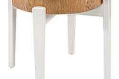 Here is a custom crafted round end table with painted legs.