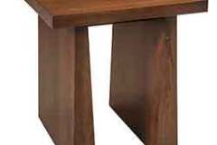 This is our custom Crystal Valley end table shown in Walnut wood.