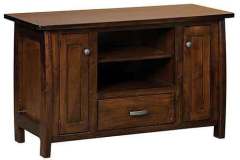 Here is our Grand Teton plasma tv cabinet with doors, a drawer and an adjustable shelf. There are also shelves inside the doors.