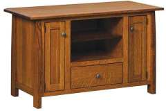 Amish built Henderson plasma tv cabinet. Your tv can set on it or above it mounted to the wall and you will have lots of storage space.
