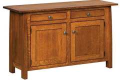 This is our custom Amish made Henderson sofa cabinet table. It is seen here in 1/4 sawn oak wood.
