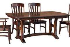 These Dawn chairs go great with our custom Horizon dining table. Many other chair can be used as well.