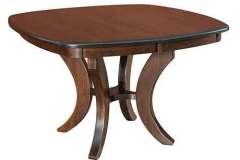 What you see here is the Lexy dining table. It can be a solid top version or can have leaves.