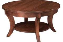 This Madison round top coffee table is 38" in size. It could be done smaller or larger.