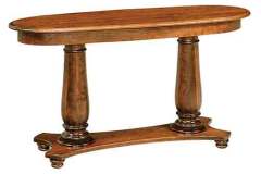 Check out the custom 2 pedestal Mason sofa table. This would great in your home or office.