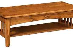 Our Pilgrim coffee table with a drawer is shown here. Your choice of colors is yours.