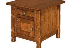 The Rock Island end table is available in a cabinet version as seen here. This one is done is Quarter Sawn Oak wood.