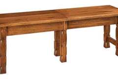 The Rock Island extenda bench is show here without the leaves in it. You can get it in a solid top as well.