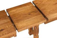 Seen here is our Rustic Hickory Rock Island Extenda bench. You can get up to 4 leaves with it.