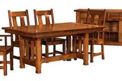 Custom designed Rock Island dining room setting. This set is seen here in Brown Maple wood.