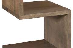 This is showing our custom Amish built "S" shaped end table. It can be made with different species of wood.