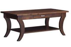 This coffee table is an ideal choice for you. It is custom built and has a companion end table and sofa table.