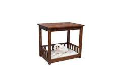 ML-Amish-Pet-Furniture-Sheltie-Ped-Table-with-Pad-26-with-Dog