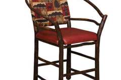 Amish Built Rustic Hoop Bar Stool Chair.