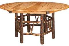 Grand Forks Amish Built Rustic Round Table.