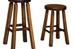 Shaved Rustic Amish Made Rustic  Bar Stool.