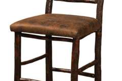 Slatted Back Early American Bar Stool.