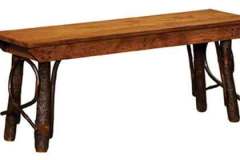 Solid Hardwood Rustic Amish Crafted Bench.