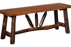 Wagon Wheel Rustic Amish Made Bench.