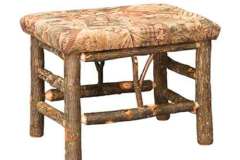 Short Bench Custom Amish Crafted With Your Choice of Wood and Fabric.