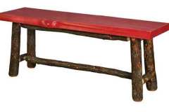 Rustic Amish Built Bench Made With Solid Hardwood.