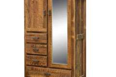 UBF-Amish-Barnwood-Furniture-Farmhouse-4-Drawer-Armoire-with-Mirror