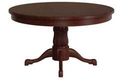 These single pedestal go very well with round tables. You can generally get up to 2 leaves or as a solid top. Our Amish craftsmen will build this for you to cherish.