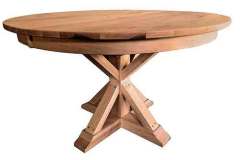 You can put a butterfly leaf in just about all of our Amish crafted single pedestal tables. When down they are completely out of sight. Larger tables can hold 2 of the butterfly leaves.