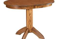 Here is an oval table in the Advance Single Pedestal style. It is custom Amish built.