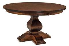 60" round Barrington Single pedestal custom Amish built table.