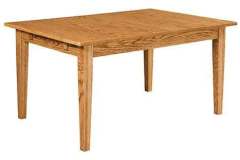 Custom Amish made Laurie's table shown in Oak wood.