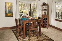 Our Madison custom Amish built pub table is seen here. It can be 36" or 42" high.