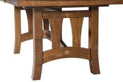 This is the style of the Naperville trestle table. Shown in Quarter Sawn Oak.