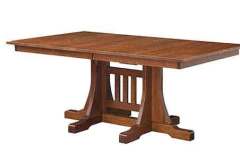 Amish built Ridgewood table. This is a double pedestal version.