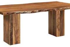 Heavy duty Rio Vista custom built live edge table. Crafted out of solid Walnut with natural stain finish on top.