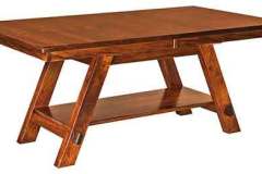 Solidly crafted by the Amish is the Timber Ridge table. shown in Brown Maple wood.