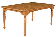 Several styles of legs are available in this table. Traditional square round top in Oak wood.