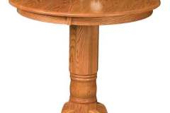 42" high traditional pub table in Oak wood. Your choice of stains is available.