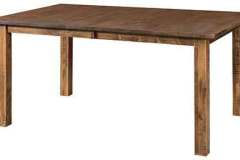 Showing our Vintage Leg Table with the rough sawn top. Reclaimed barn wood is available.